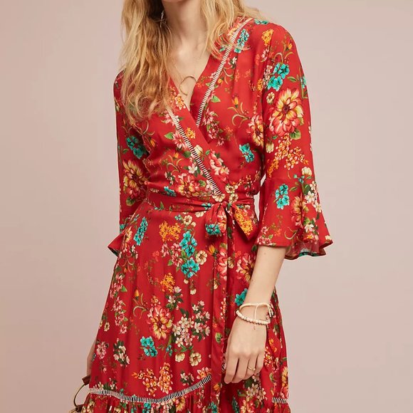 FARM Rio Dresses & Skirts - Anthropologie Farm Rio Kenzie Wrap Dress